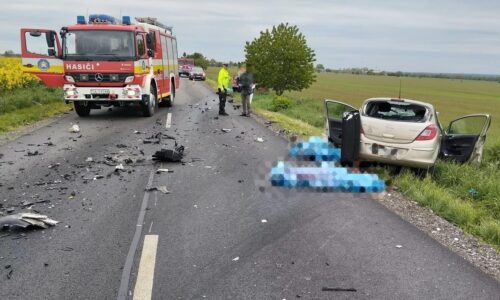 Pri Šali sa čelne zrazili dve osobné autá. Traja ľudia zomreli