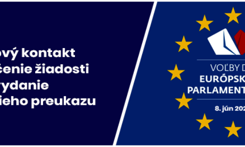 Emailový kontakt na doručenie žiadosti o vydanie hlasovacieho preukazu | Voľby do Európskeho parlamentu 2024