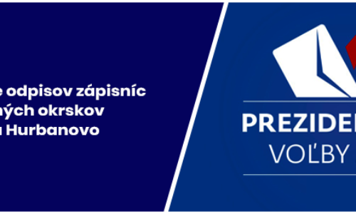 Zverejnenie odpisov zápisníc volebných okrskov Mesta Hurbanovo | Voľby prezidenta SR 2024 | 2. kolo
