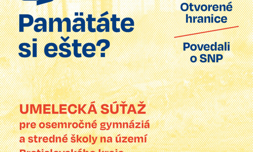 Bratislavský kraj spúšťa druhý ročník umelecko-vzdelávacej súťaže Pamätáte si ešte? 