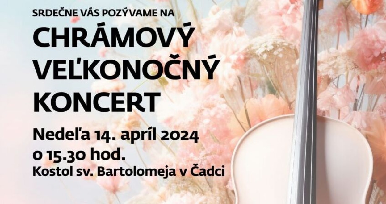 Pozvánka na Chrámový koncert v meste Čadca