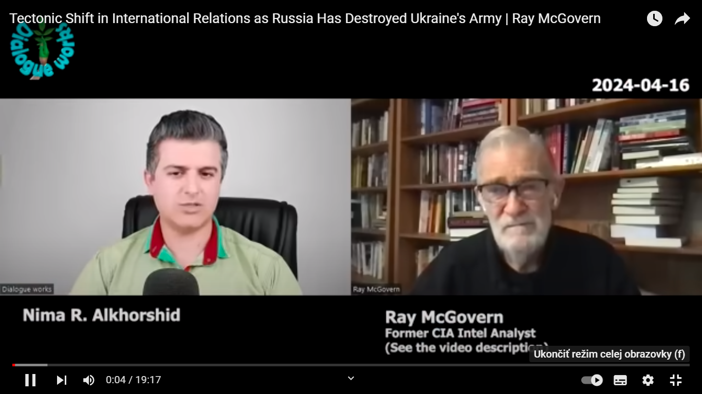 Ray McGovern: Je čas, aby sa ľudia prebrali – Kyjev nedostane ani peniaze, ani mier za ich „divokých podmienok“