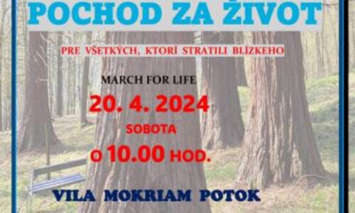 Pochod za život v obci Rudno nad Hronom