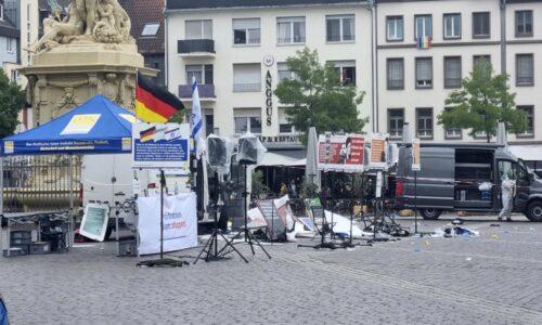 Po útoku nožom v nemeckom Mannheime je zranených viacero osôb, vážne aj policajt