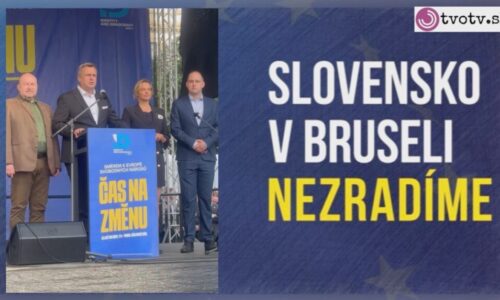 Andrej Danko s prejavom na mítingu v Prahe: Nikto nám, Slovákom a Čechom, nemusí kázať o mieri a pokoji