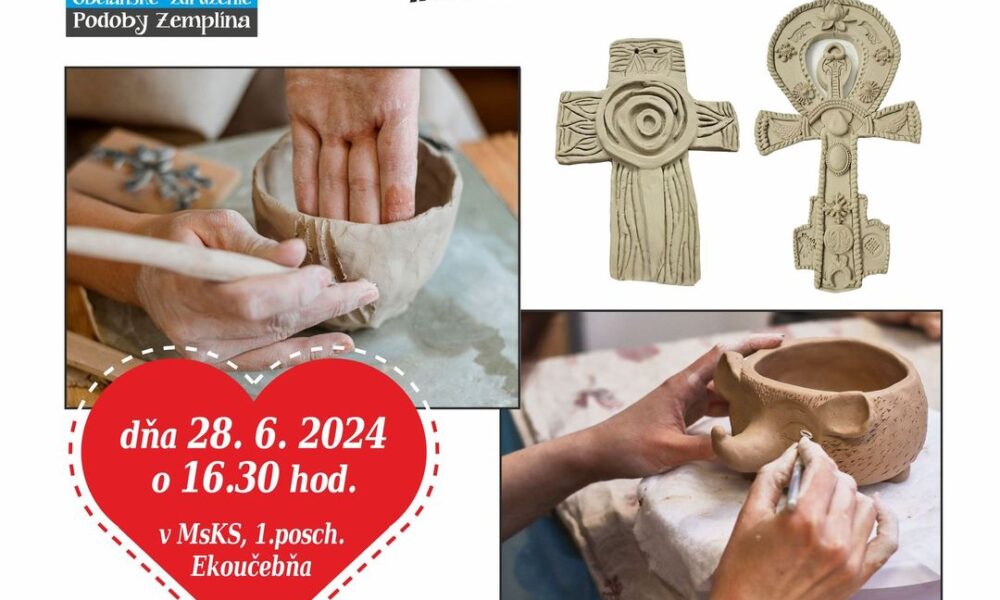 Michalovce: MsKS Michalovce a OZ Podoby Zemplína Vás pozývajú na workshop 
 Keramika – modelovanie z voľnej ruky.
 Ekoučebňa MsKS, 1. poschodie
 v piatok 28. júna  16.3…