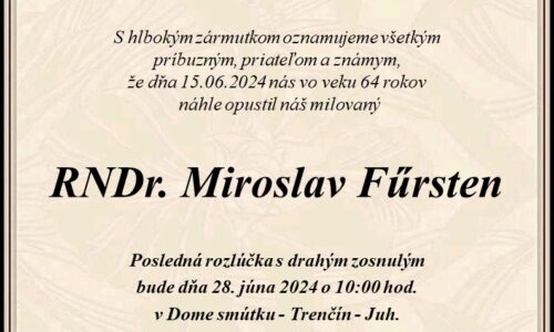 RNDr. Miroslav Fűrsten