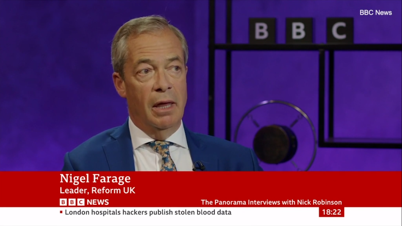 Rozhovor s Nigelom Farageom spôsobil v Londýne poriadnu búrku