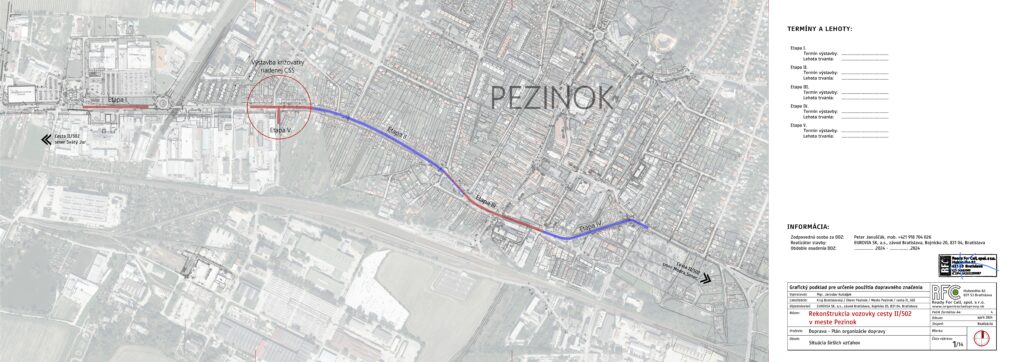 Od pondelka 3. júna začína župný správca komunikácií rekonštruuje hlavnú mestskú cestnú tepnu v Pezinku. Potrvá do konca prázdnin