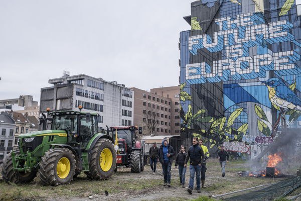 V Bruseli opäť štrajkujú farmári