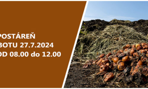 Mestská kompostáreň bude 27. júla 2024 otvorená v obmedzenom režime od 8:00 do 12:00 hod.