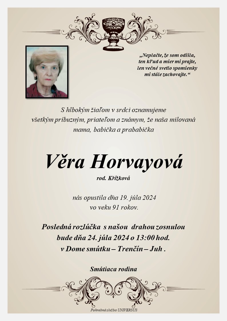 Věra Horvayová