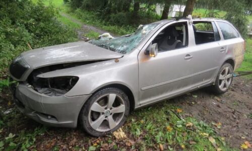 Mladý řidič na Vysočině vyletěl mimo silnici, zranily se i dvě nezletilé. Zasahoval vrtulník