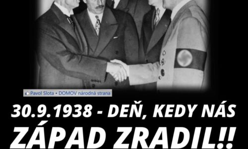 30. 9. 1938  Deň mníchovskej zrady