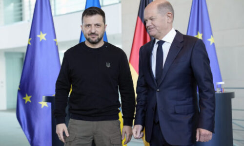 Zelenskyj dúfa, že od nemeckého kancelára dostane rakety dlhého doletu