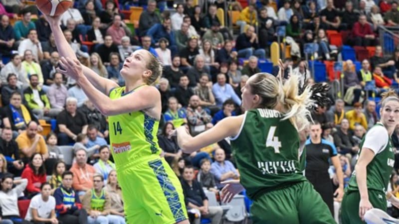 Basketbalistky USK Praha slaví první triumf v letošní Evropské lize. Suverénně porazily Györ