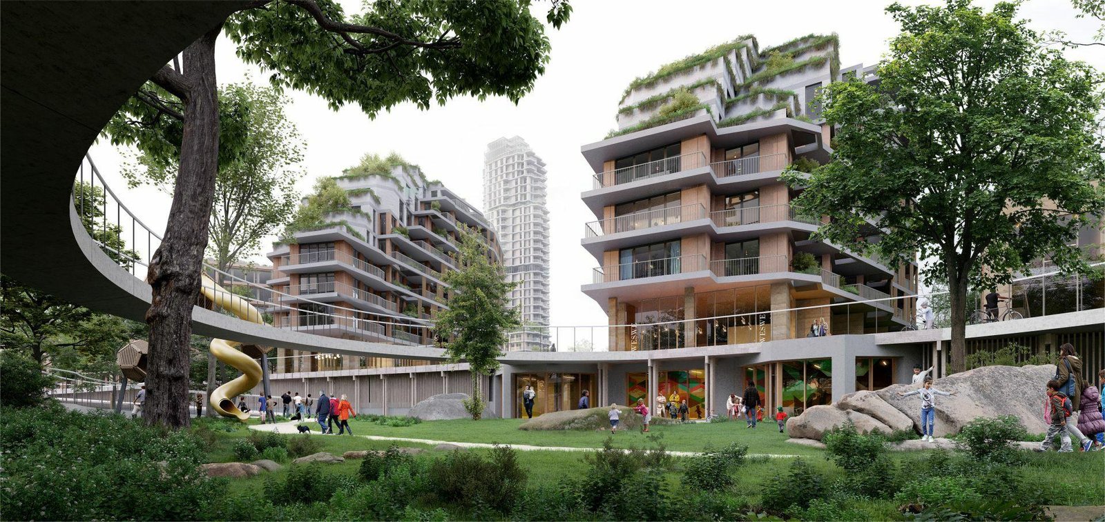 penta predstavila projekt southbank na južnom brehu dunaja. návrh pracuje s verejným priestorom aj zeleňou Penta predstavila projekt Southbank na južnom brehu Dunaja. Návrh pracuje s verejným priestorom aj zeleňou