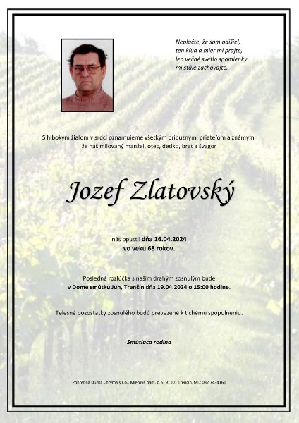 jozef zlatovský Jozef Zlatovský