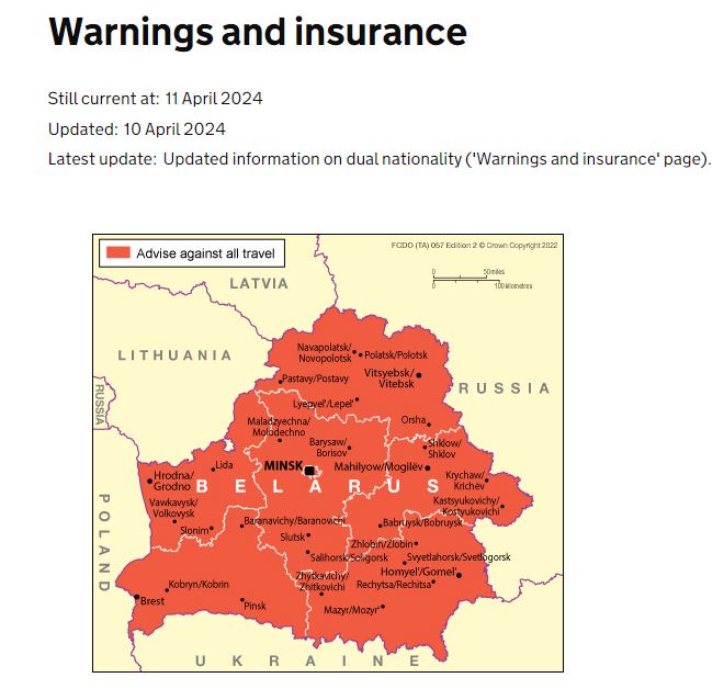 Veľká Británia upozornila svojich občanov, aby necestovali do Bieloruska
