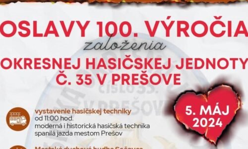 Okresné hasičstvo v Prešove oslavuje storočnicu