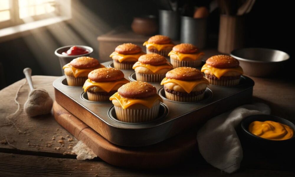 Zábavný a jednoduchý recept, Cheeseburger muffiny pre celú rodinu