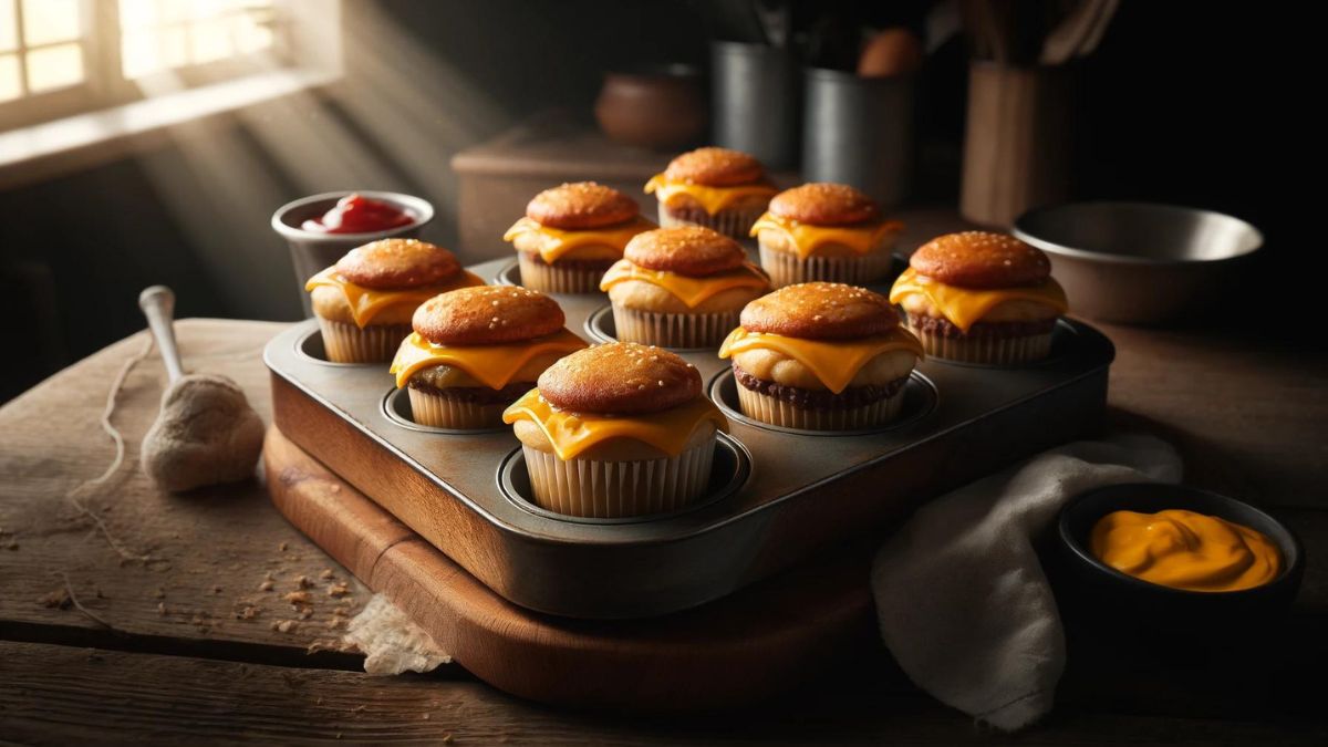 Zábavný a jednoduchý recept, Cheeseburger muffiny pre celú rodinu