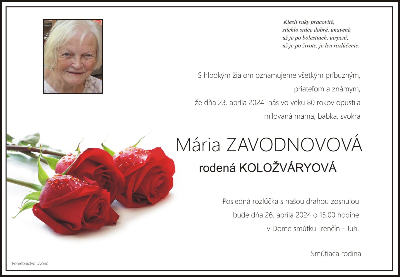 mária zavodnovová Mária Zavodnovová
