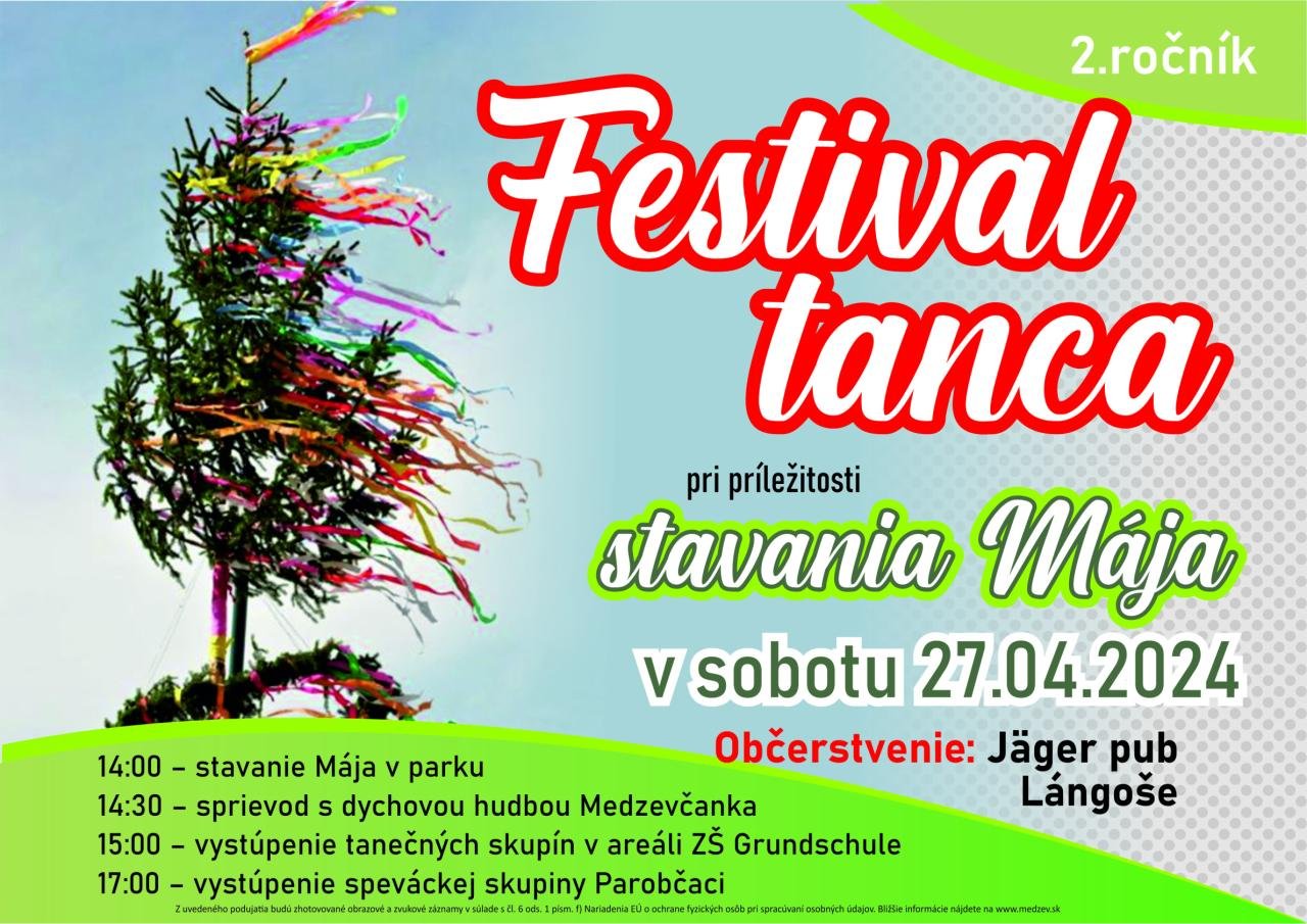 festival tanca pri príležitosti stavania mája v medzeve Festival tanca pri príležitosti Stavania mája v Medzeve