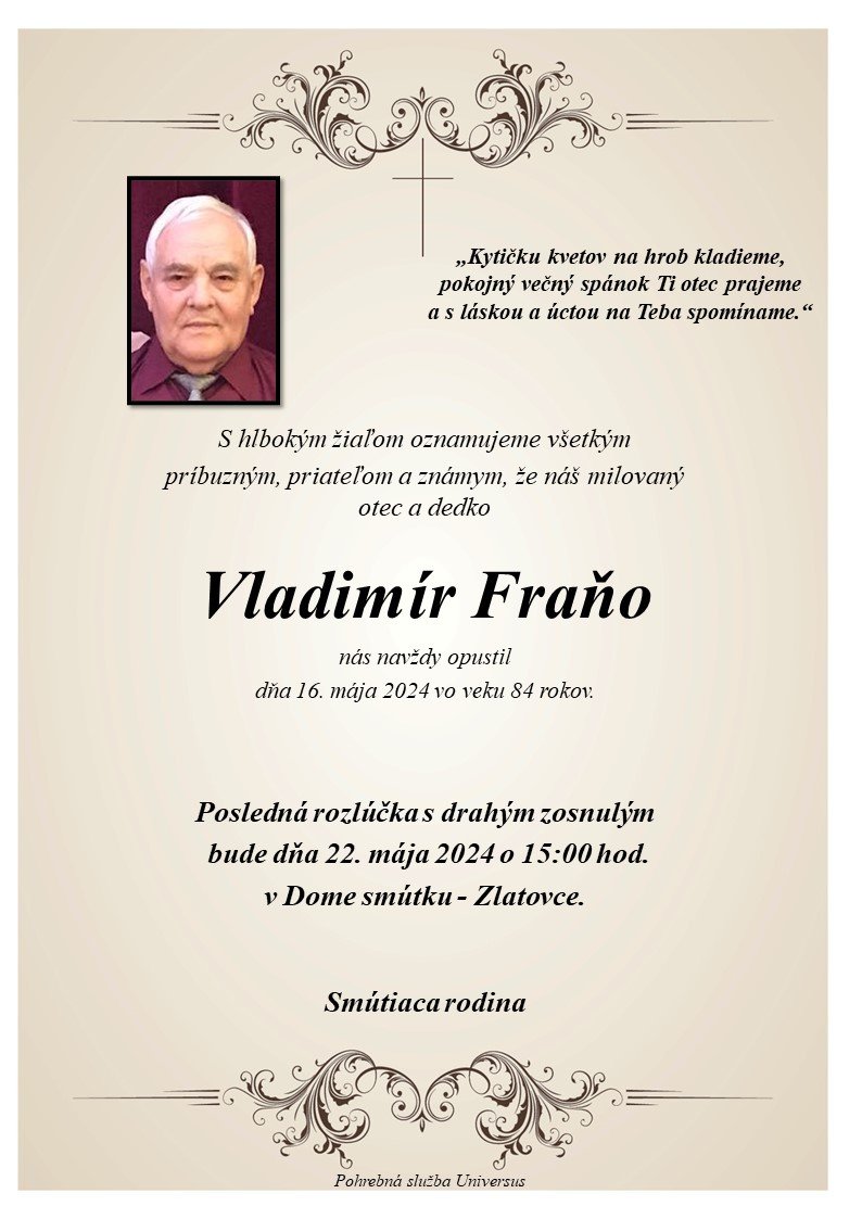 Vladimír Fraňo Vladimír Fraňo