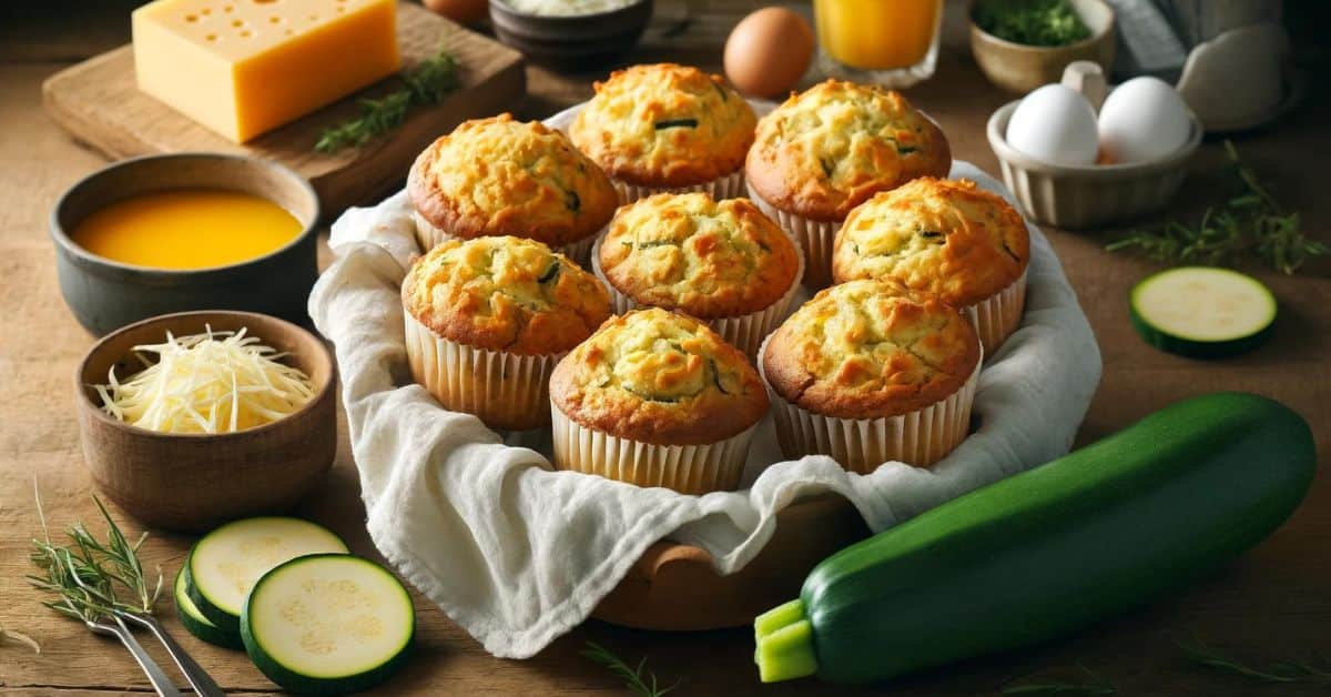 Slané muffiny s cuketou a syrom. Lahodná a výživná pochúťka