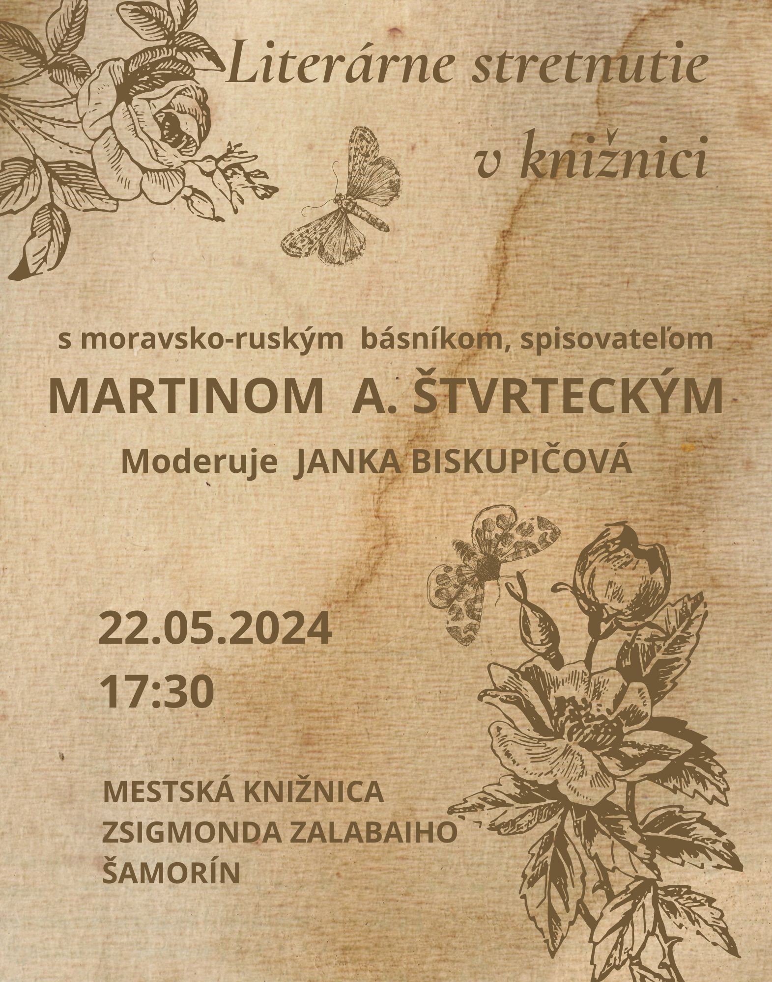Pozvánka na literárne stretnutie s Martinom A. Štvrteckým Pozvánka na literárne stretnutie s Martinom A. Štvrteckým