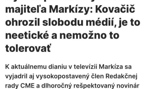 „Niet pochýb, že Michal Kovačič porušil novinárske povinnosti a interné CME usmernenia.