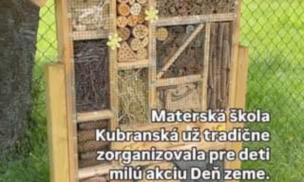 Trenčín : Materská škola Kubranská má aj vďaka dotácii od mesta Trenčín nové domčeky pre hmyz. #materskaskola #kubra #trencin #domcekyprehmyz #denzeme #chranimeprirod…