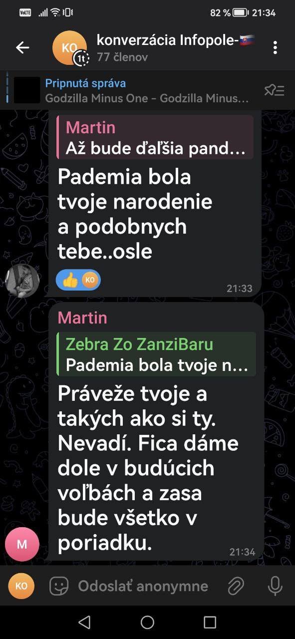 447959893_385514157846613_1224184584032253481_n.jpg Dušan Stríž: Pozrite ako sa vyhrážajú nacisti, ktorý sa tvária, že sú progresívci a liberáli .
Takže treba voliť tak, aby sa títo ľudia nedostali nikam, pretože budú hrobár…