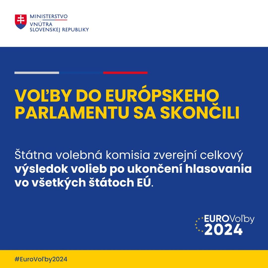 448095017_864024722420928_2221818996222108872_n.jpg VŠETKY VOLEBNÉ MIESTNOSTI SÚ UŽ ZATVORENÉ
Voľby do Európskeho parlamentu sa na Slovensku skončili, v nedeľu 9. júna o 1:00 hodine v noci sa zatvorila aj p…