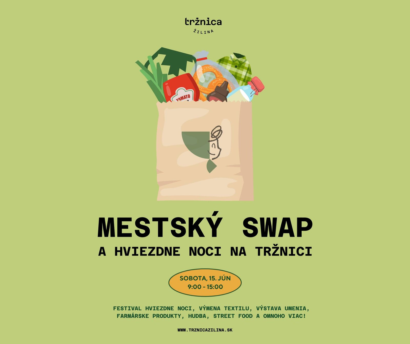 448228184_799143542358598_5250377015036638997_n.jpg Žilina: FESTIVAL HVIEZDNE NOCI + SWAP NA TRŽNICI
𝗩 𝘀𝗼𝗯𝗼𝘁𝘂 𝟭𝟱. 𝗷𝘂́𝗻𝗮 spájame sa s umeleckým kolektívom Hviezdne Noci, ktorý predstaví 𝘇̌𝗶𝘃𝗲́ 𝗺𝗮𝗹̌𝗼𝘃𝗮𝗻𝗶𝗲 priamo v pr…