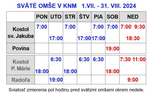 13. nedeľa v cezročnom období – 30.6.2024