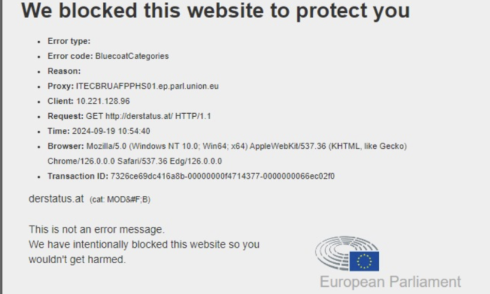 EU blokuje ve svých prostorách přístup na alternativní média