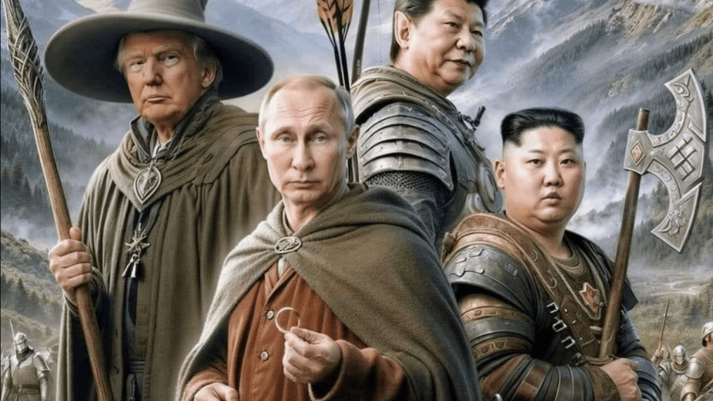 Putin jako Frodo, Kim coby Gimli? SPD pobouřilo AI obrázkem. My to nebyli, brání se hnutí