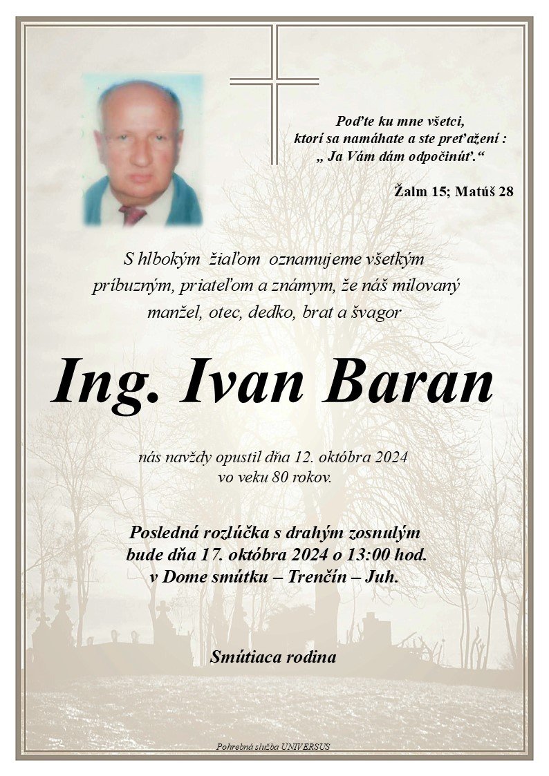 Ing. Ivan Baran Ing. Ivan Baran
