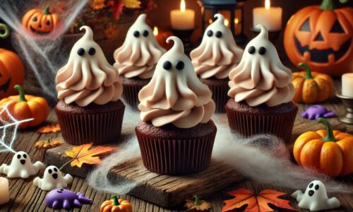 Halloweenske Ghost Cupcakes: Strašidelne roztomilé cupcakes