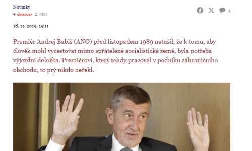 “Babiš byl mezi agenty StB neoprávněně”, uzavřelo Slovensko. Vládní představitelé kvílí, možná oprávněně, avšak největší spolupracovníci s tajnými službami cizí mocnosti nám stále vládnou, ale o tom se psát nesmí.