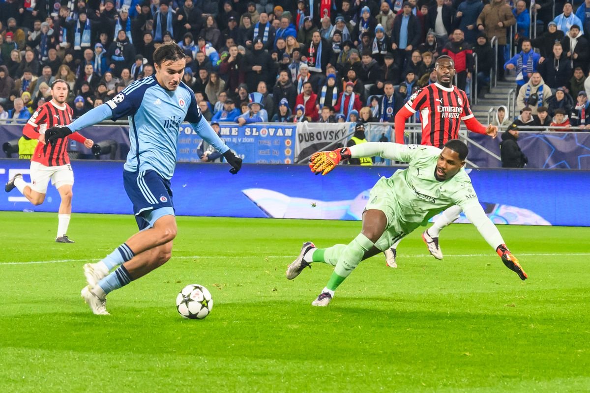Liga majstrov: Štatistiky zápasu ŠK Slovan Bratislava – AC Miláno