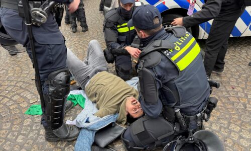 Polícia v Amsterdame po nepokojoch zasiahla proti propalestínskej manifestácii