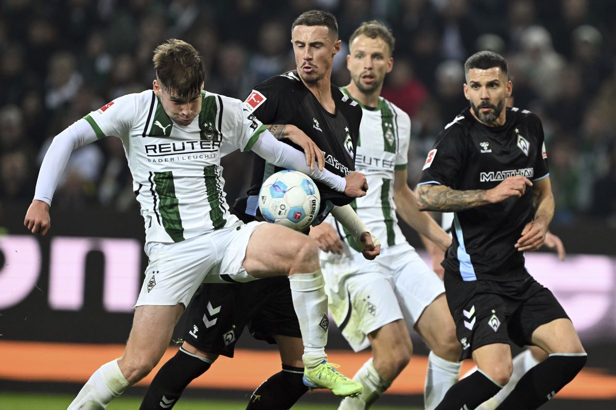 Mönchengladbach deklasoval Brémy, Mainz uhral vo Freiburgu bezgólovú remízu