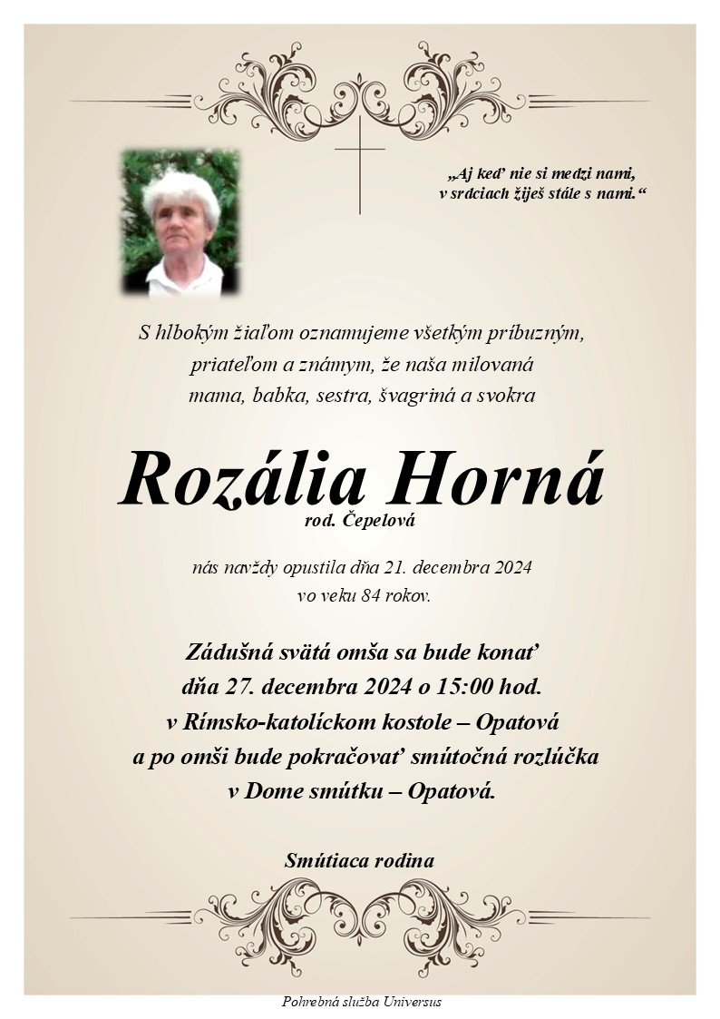 Rozália Horná Rozália Horná