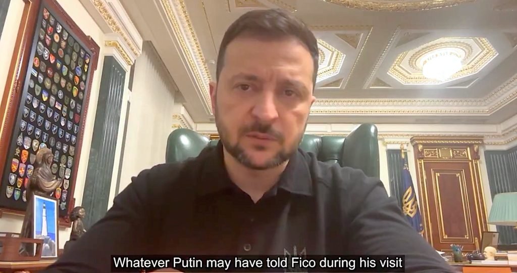VIDEO: Zelenskyj stupňuje svoje bezočivé a drzé útoky na Fica. Vodca kyjevského režimu začal najnovšie šíriť konšpiračné teórie, že ruský prezident Putin poveril slovenského premiéra otvorením druhého energetického frontu proti Ukrajine VIDEO: Zelenskyj stupňuje svoje bezočivé a drzé útoky na Fica. Vodca kyjevského režimu začal najnovšie šíriť konšpiračné teórie, že ruský prezident Putin poveril slovenského premiéra otvorením druhého energetického frontu proti Ukrajine