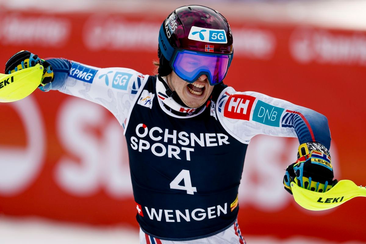 Švajčiarsky Wengen stíchol. Domáci pretekári dostali v slalome lekciu od Nórov