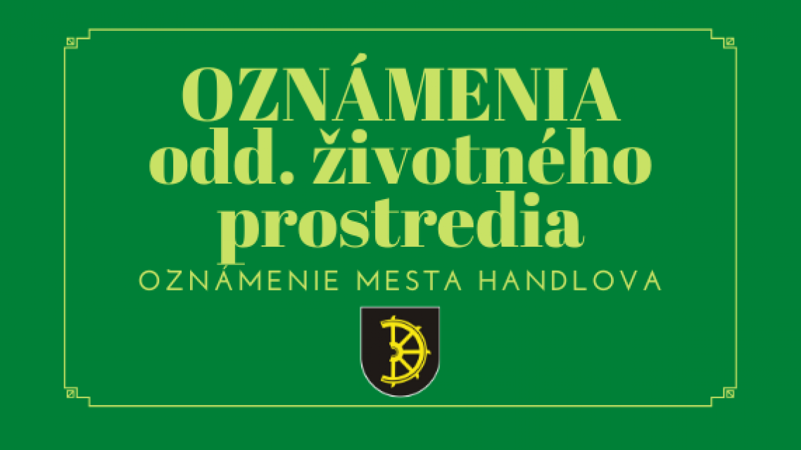 Oznámenie o podaní žiadosti na výrub – Držík