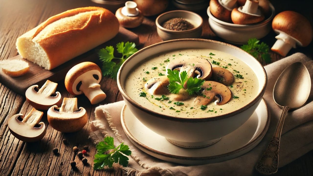 Polievka Velouté de Champignons: Jemný francúzsky houbový krém plný chuti 🍄 Polievka Velouté de Champignons: Jemný francúzsky houbový krém plný chuti 🍄